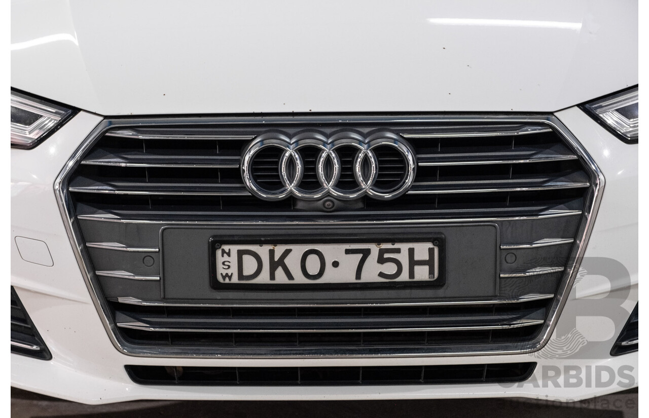 10/2016 Audi A4 Avant 2.0 TFSI S-Tronic Sport (FWD) F4 (B9) 4d Wagon Glacier White Turbo 2.0L