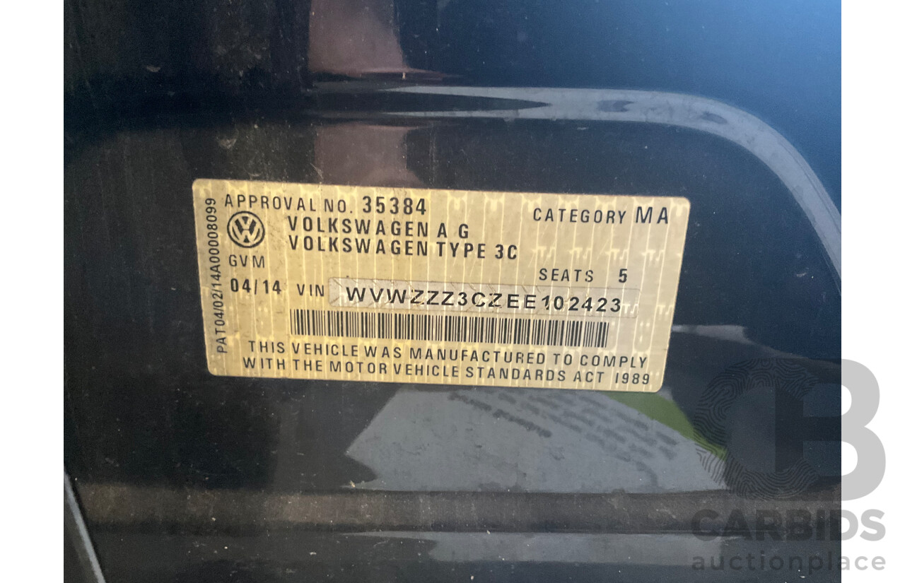 4/2014 Volkswagen Passat 130 TDI Highline 3C MY14 4d Wagon Deep Black Pearl Turbo Diesel 2.0L