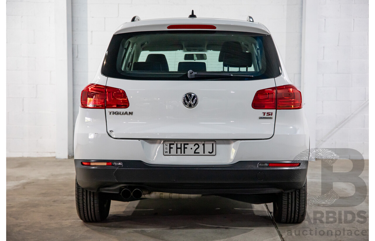 7/2014 Volkswagen Tiguan 118 TSI (4x2) 5NC MY14.5 4d Wagon Pure White Twincharged 1.4L