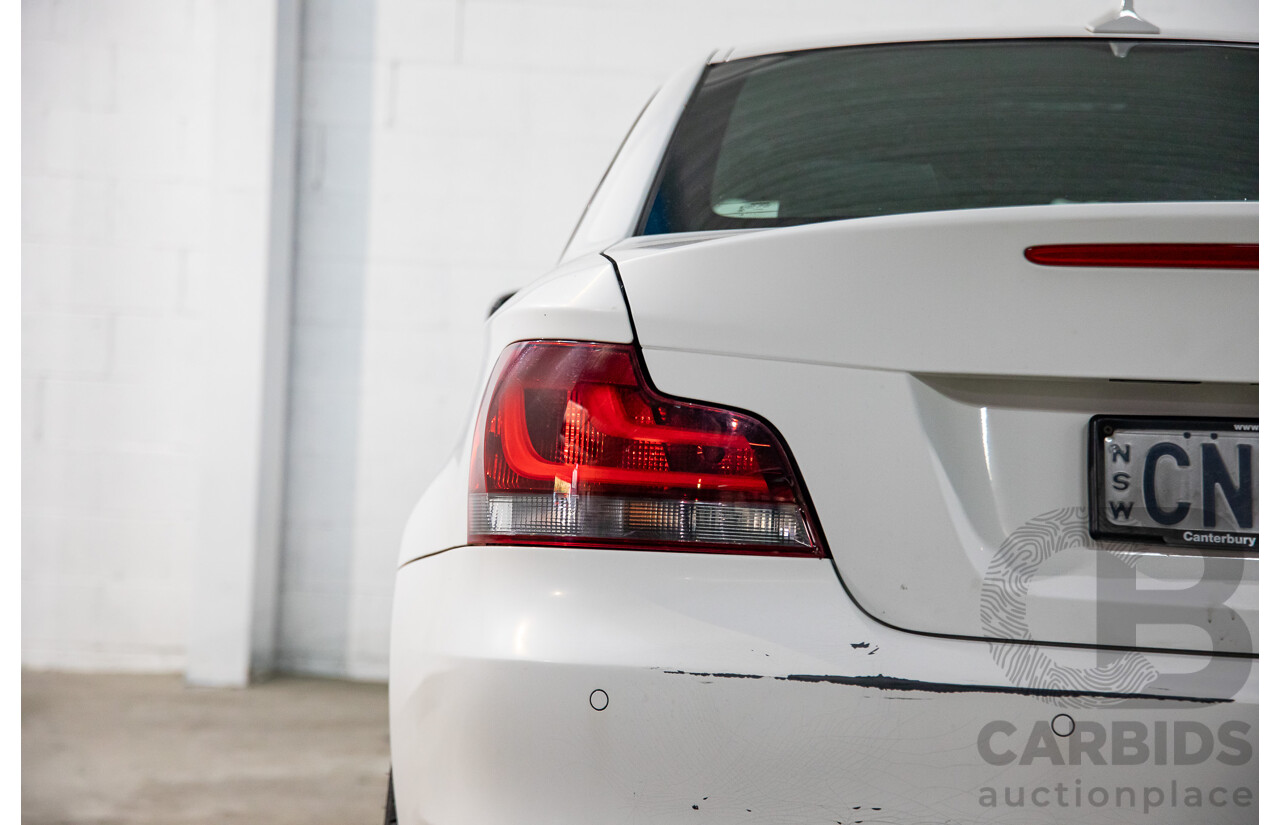 4/2013 BMW 120i M Sport E82 MY12.5 2d Coupe Alpine White 2.0L