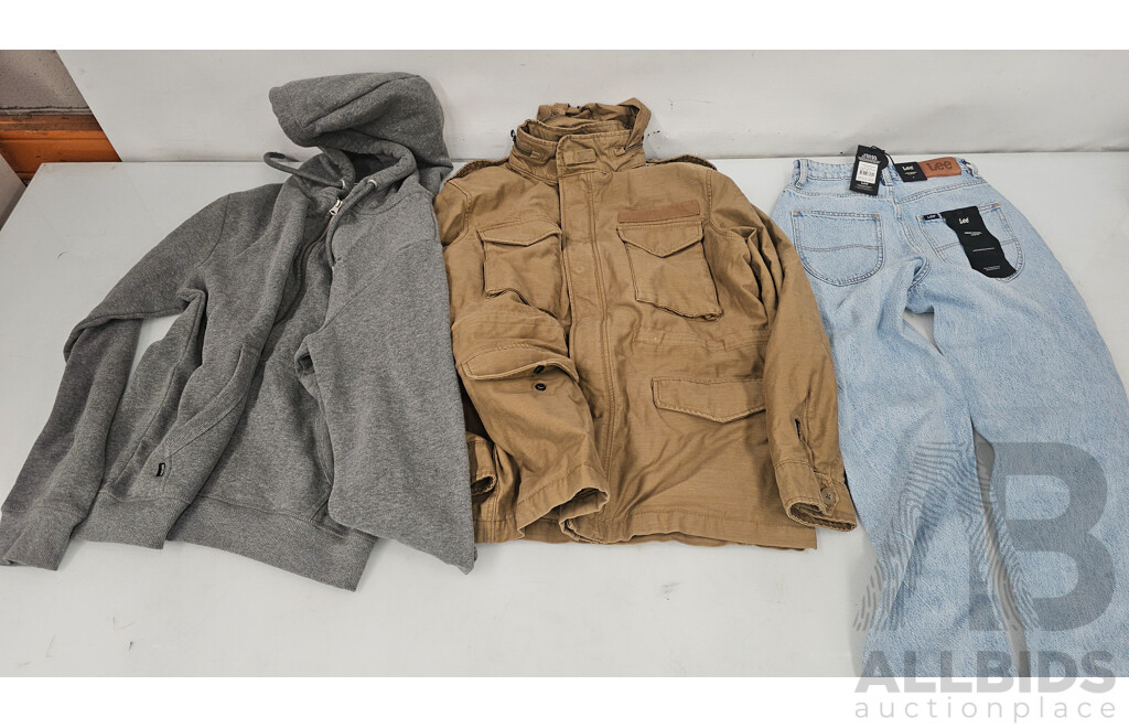 Assorted Lot of Superdry / Lee Clothings