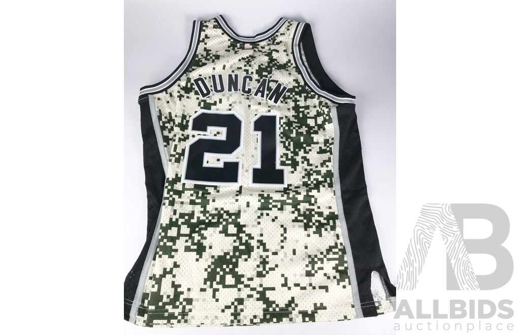 NBA San Antonio Spurs - Tim Duncan #21 Jersey by Mitchell & Ness (Size: Large)