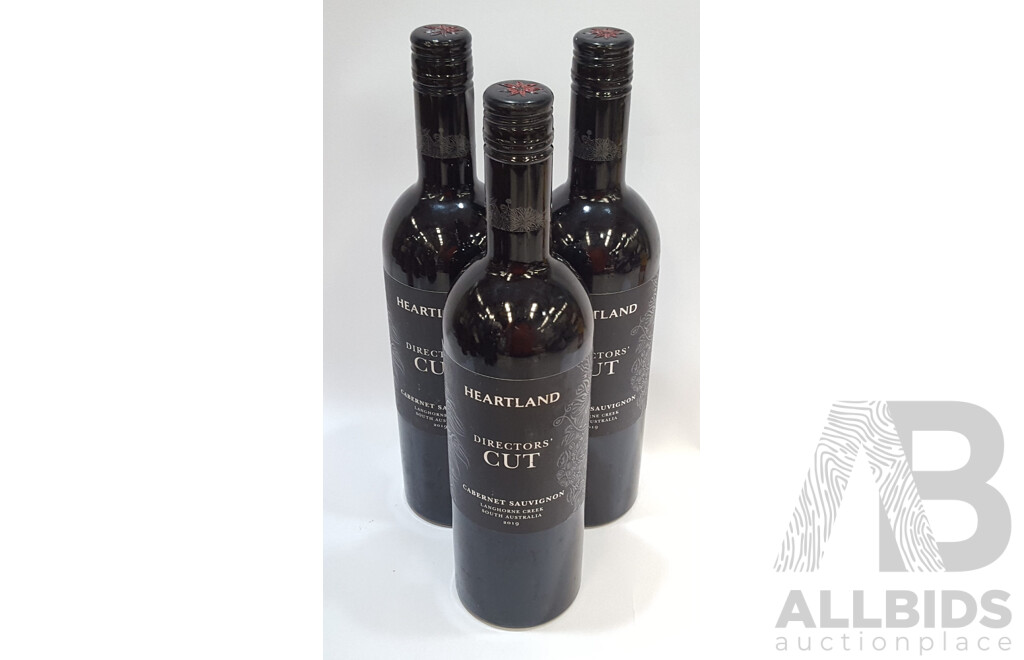 Heartland Directors' Cut Cabernet Sauvignon 2019 750ml - Lot of Three