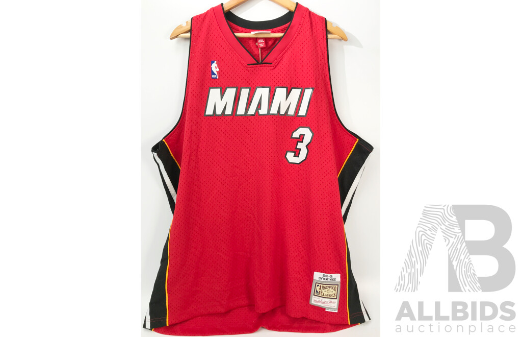 NBA Miami Heat - Dwyane Wade #3 Jersey by Mitchell & Ness (Size: 2XL)