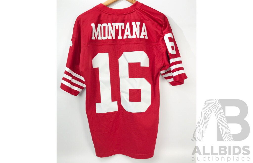 San Francisco 49ers - Joe Montana #16 1990 NFL Throwbacks Jersey by Mitchell & Ness (Size: Medium)
