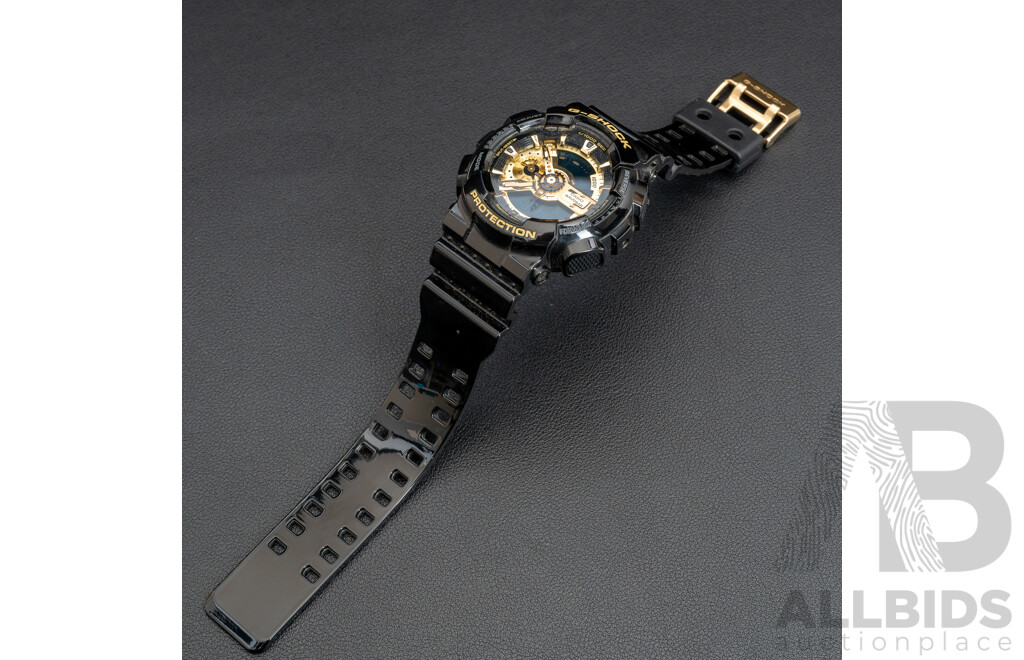 Casio GA-110GB 5146 48mm G-Shock Analogue/Digital X Series Black/Gold Negative Display Watch