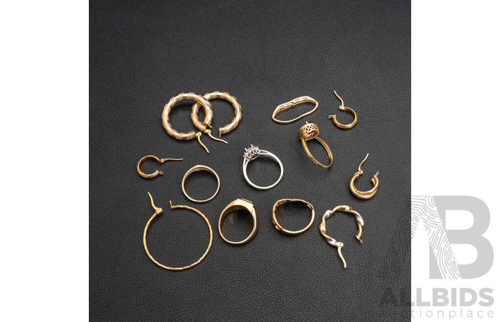Assorted Jewellery Marked 375