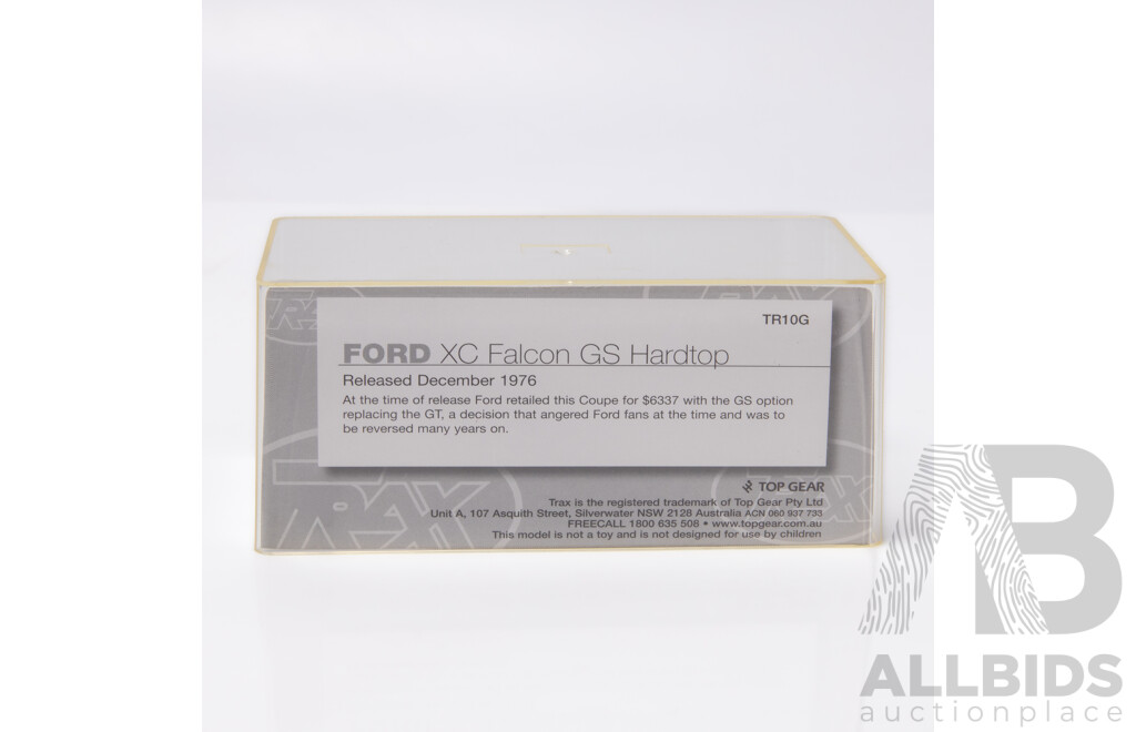 TRAX 1976 Ford XC Falcon GS Hardtop Coupe Modena Green TR10G 1:43 Scale Model Car