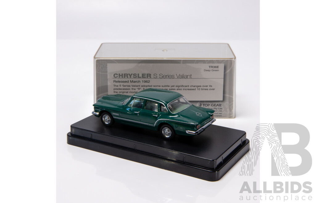 TRAX 1962 Chrysler Valiant S Series Sedan Deep Green TR36E 1:43 Scale Model Car