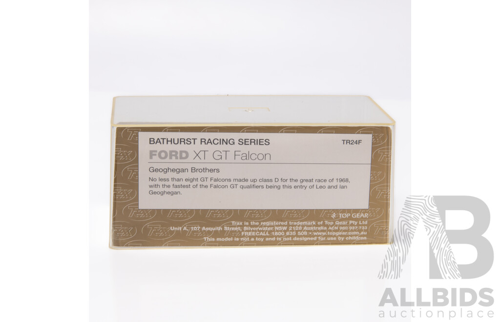 TRAX 1968 Ford XT Falcon GT Bathurst Racing Series Geoghegan Brothers #8D TR24F 1:43 Scale Model Car