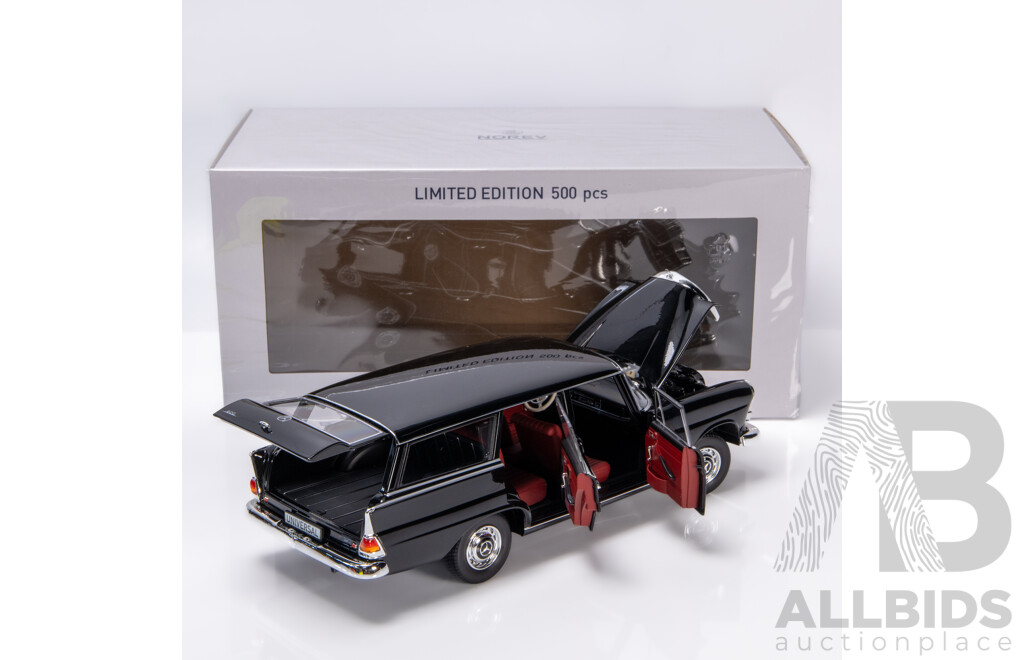 Norev 1966 Mercedes Benz 200 Universal Wagon Gloss Black 1:18 Scale Model Car - New
