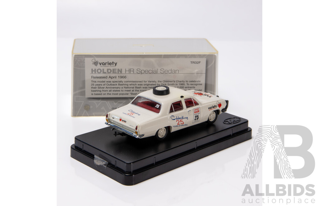TRAX 1966 Holden HR Sedan Variety Bash Special White TR32F 1:43 Scale Model Car
