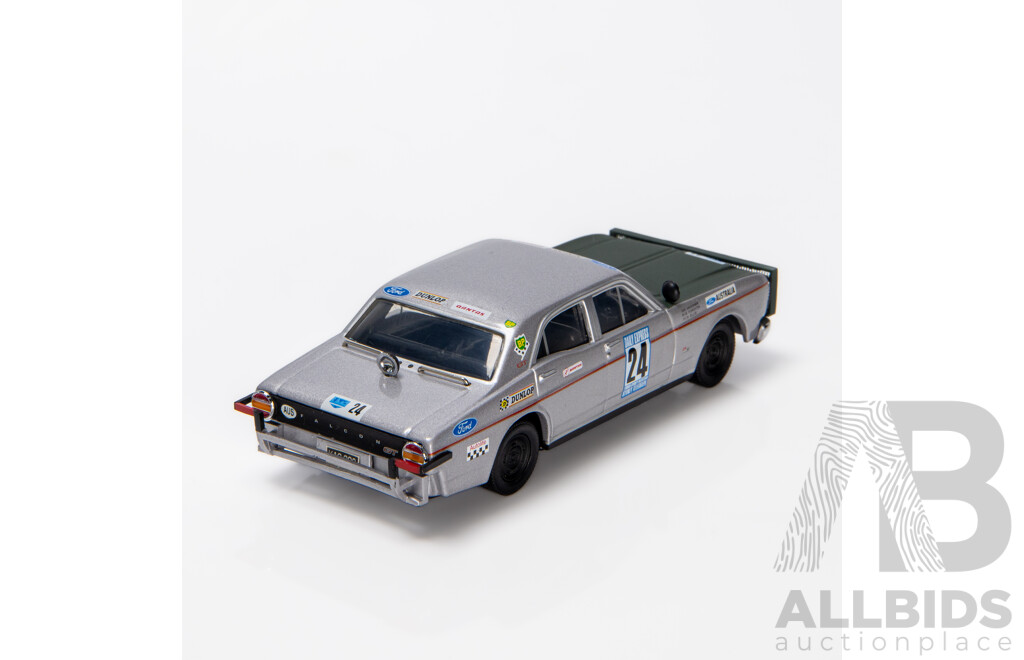 TRAX 1968 Ford XT Falcon GT Sedan London to Sydney Marathon Silver TR24G 1:43 Scale Model Car