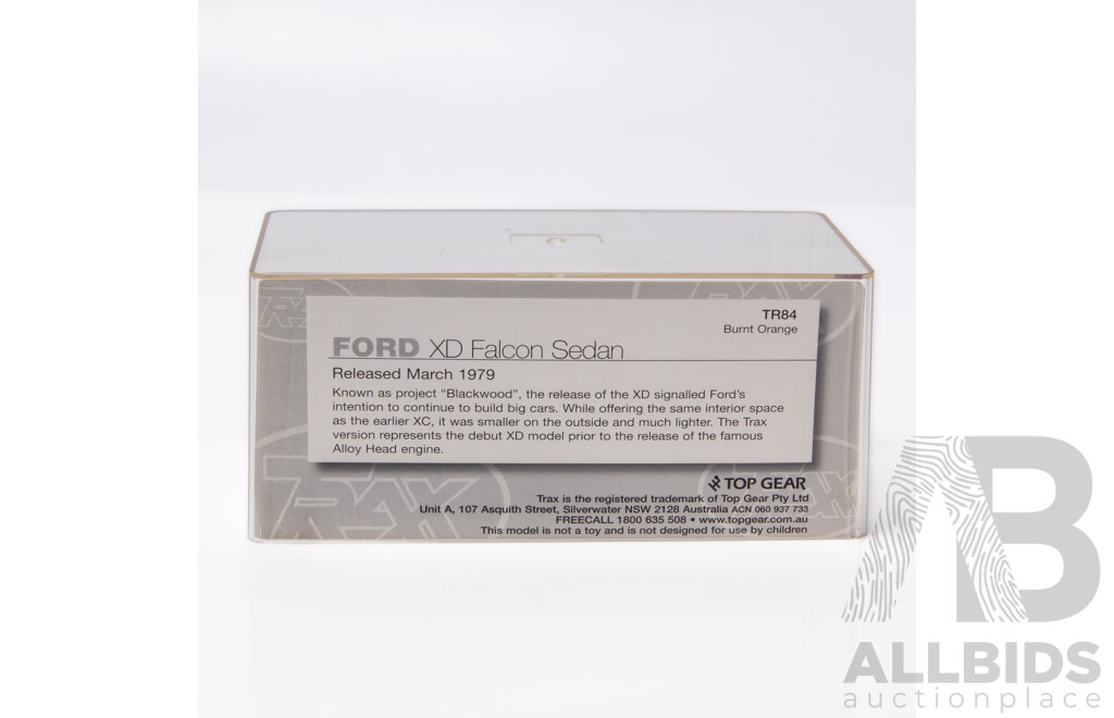 TRAX 1979 Ford XD Falcon Sedan Burnt Orange TR84 1:43 Scale Model Car