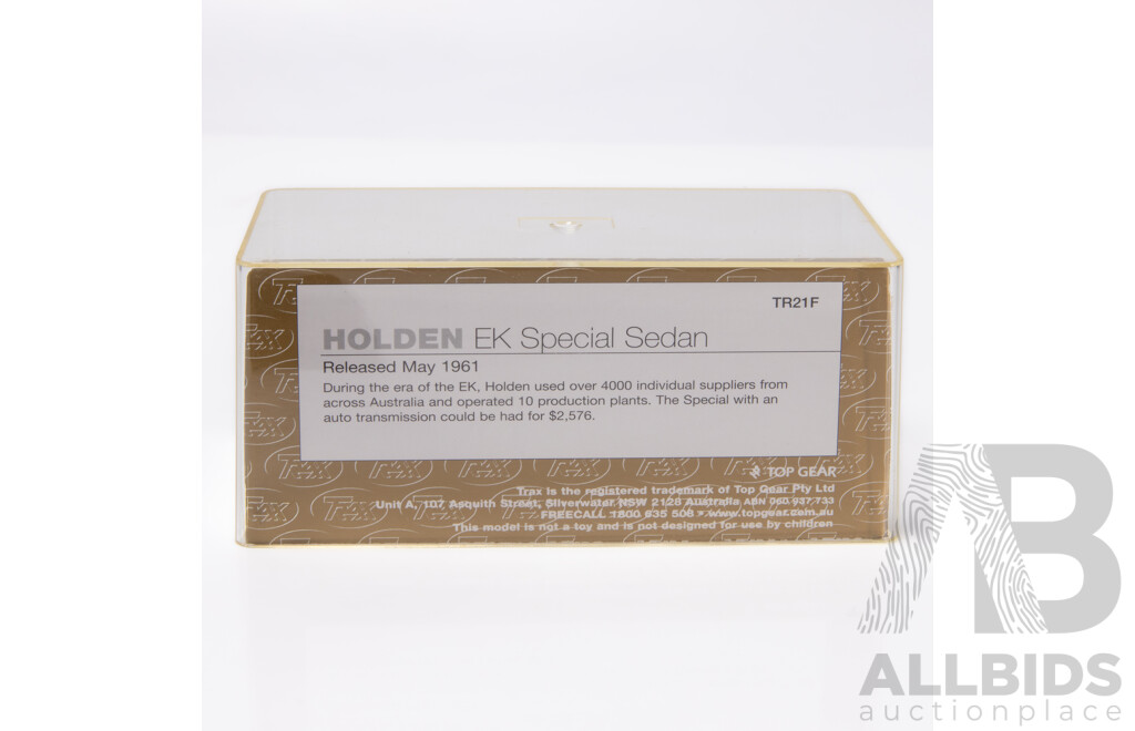 TRAX 1961 Holden EK Sedan Cataract Grey / Montana Grey TR21F 1:43 Scale Model Car