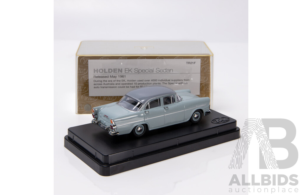 TRAX 1961 Holden EK Sedan Cataract Grey / Montana Grey TR21F 1:43 Scale Model Car