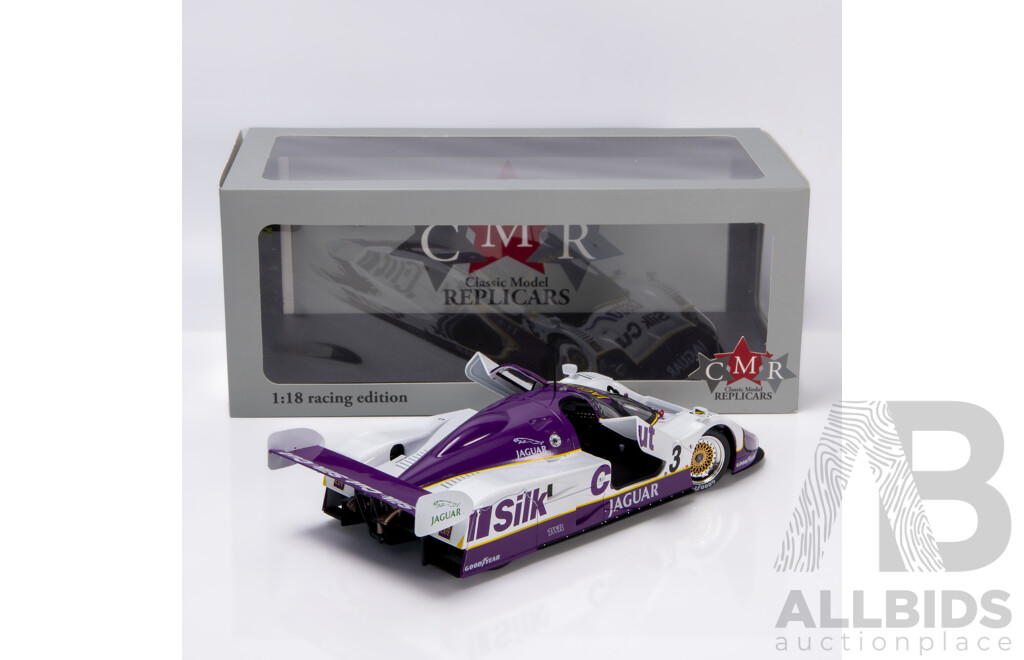 CMR Replicars 1990 Jaguar XJR12 #3 Silk Cut Winner LeMans Nielsen, Cobb, Salazar 1:18 Scale Model Car - New