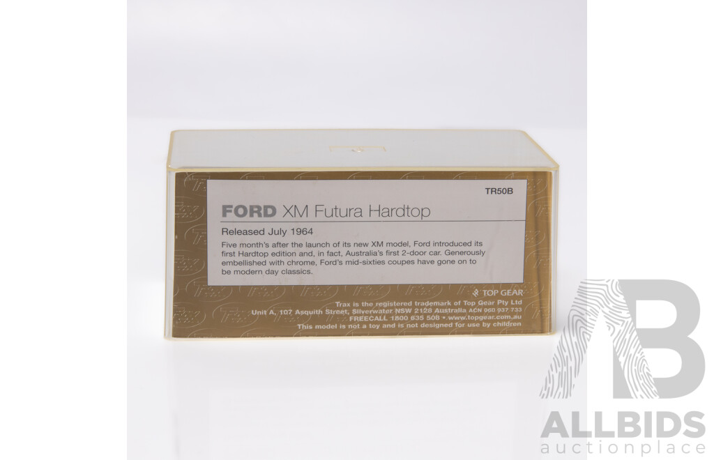 TRAX 1964 Ford XM Futura Hardtop Coupe Silver Blue Metallic TR50B 1:43 Scale Model Car