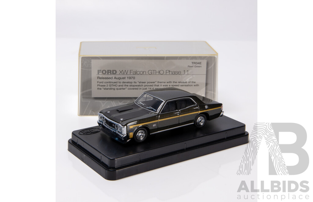 TRAX 1970 Ford XW Falcon GTHO Phase II Reef Green TR34E 1:43 Scale Model Car
