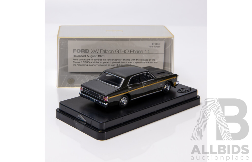 TRAX 1970 Ford XW Falcon GTHO Phase II Reef Green TR34E 1:43 Scale Model Car