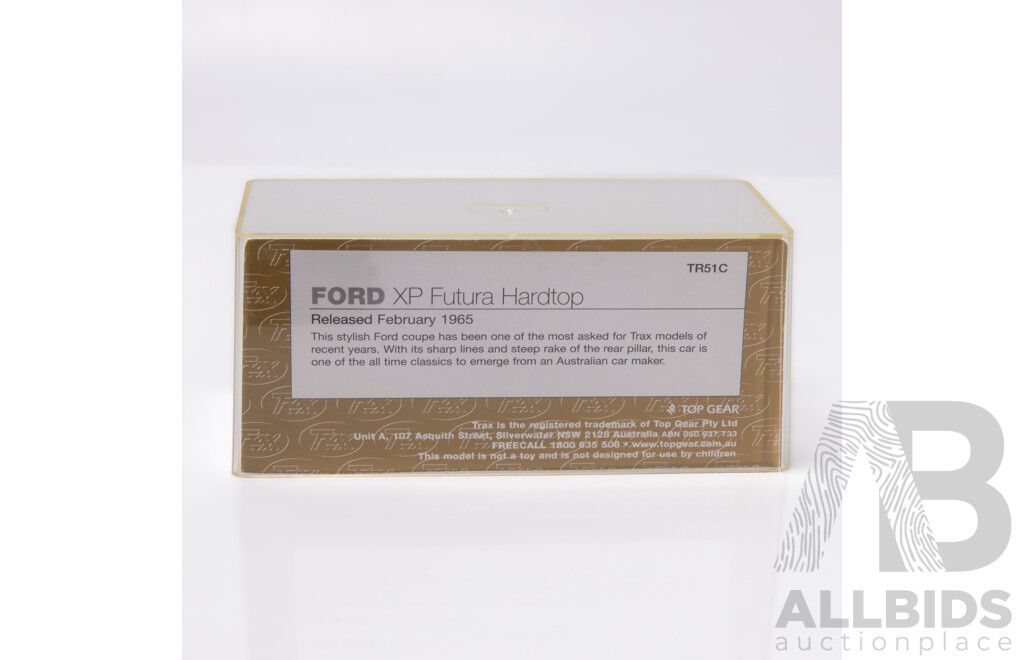 TRAX 1965 Ford XP Futura Hardtop Coupe Raven Black TR51C 1:43 Scale Model Car