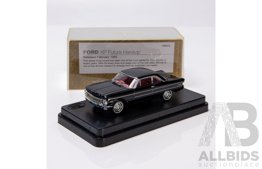 TRAX 1965 Ford XP Futura Hardtop Coupe Raven Black TR51C 1:43 Scale Model Car