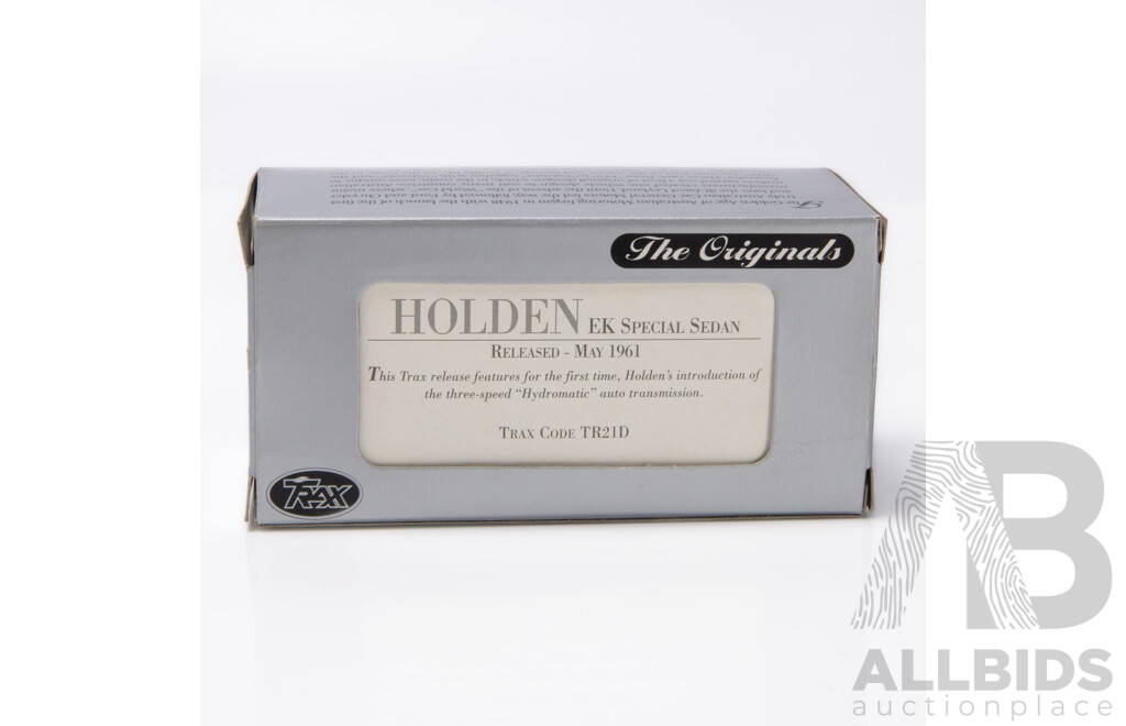 TRAX 1961 Holden EK Special Sedan Barrier Coral / Dusk Plum TR21D 1:43 Scale Model Car