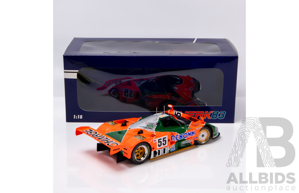 Werk83 1991 Mazda 787B Rotary Winner 24hr LeMans #55 Renown Weidler, Herbert, Gachot 1:18 Scale Model Car - New