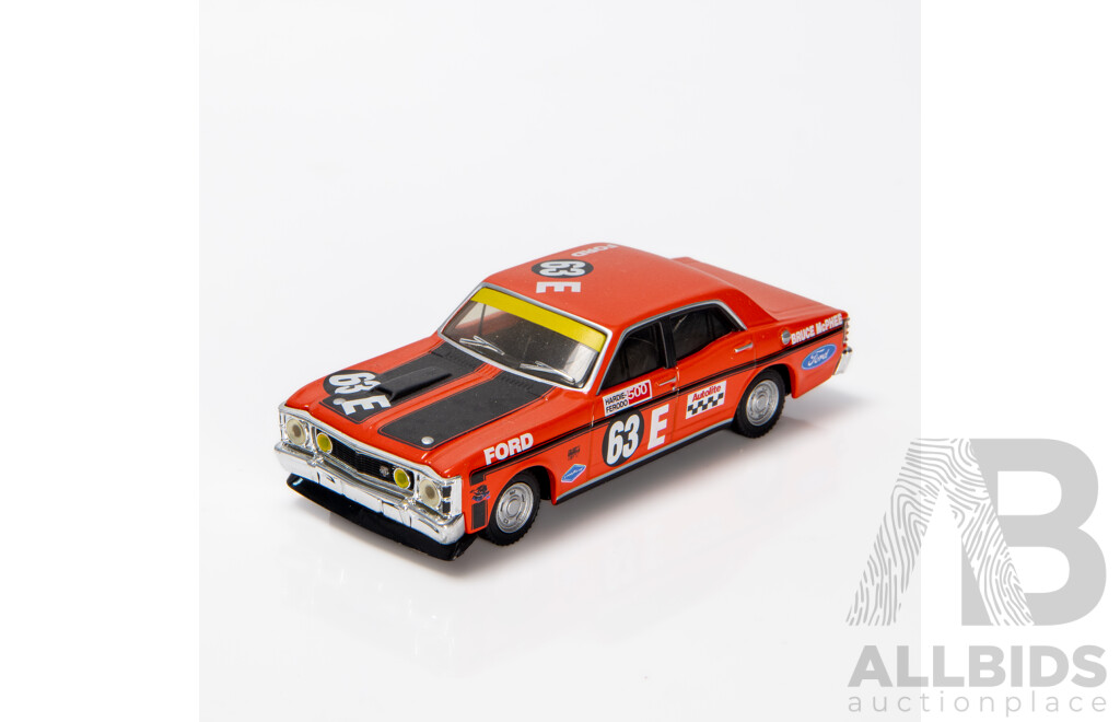 TRAX 1970 Ford XW Falcon GTHO Phase II Sedan Bruce McPhee #63E Bathurst Vermillion Fire TR34C 1:43 Scale Model Car