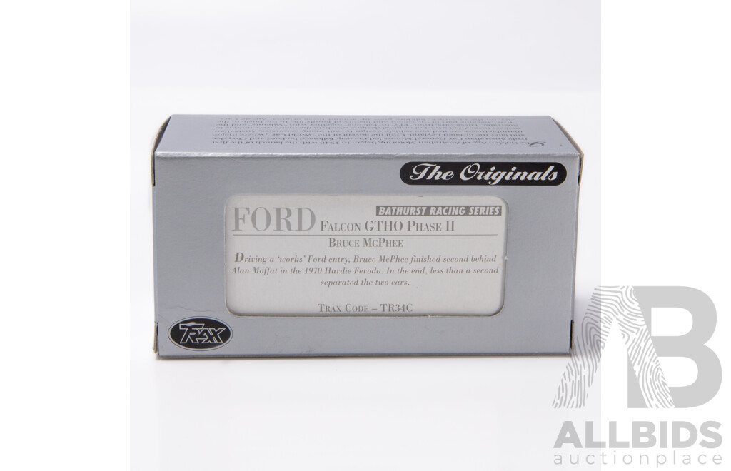 TRAX 1970 Ford XW Falcon GTHO Phase II Sedan Bruce McPhee #63E Bathurst Vermillion Fire TR34C 1:43 Scale Model Car