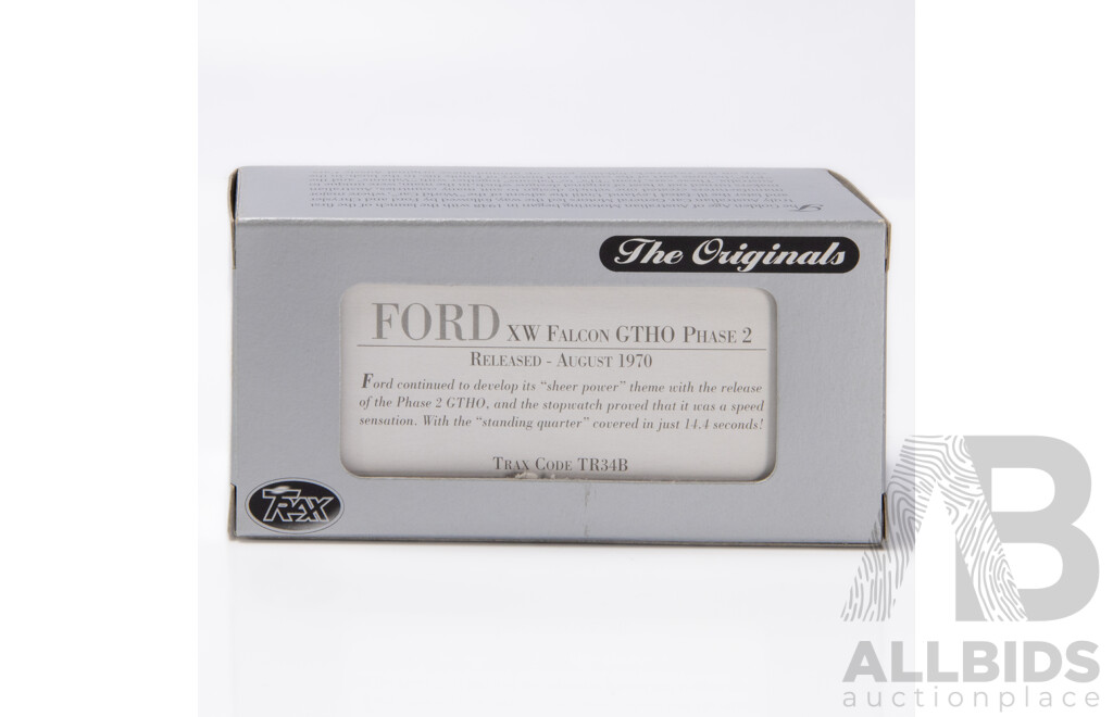 TRAX 1970 Ford XW Falcon GTHO Phase II Sedan Silver Fox TR34B 1:43 Scale Model Car