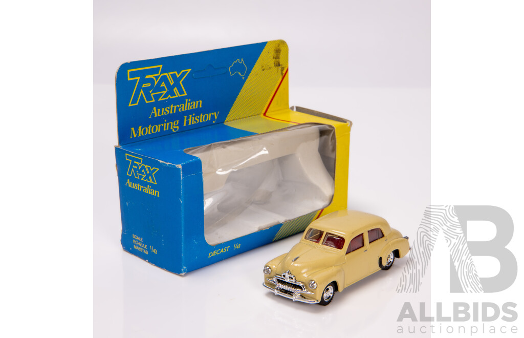 TRAX Holden FJ Sedan Desert Sand W Red Interior 8001 1:43 Scale Model Car