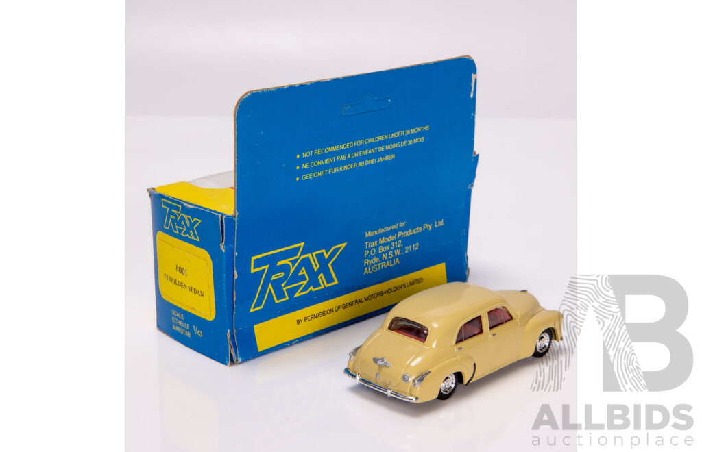 TRAX Holden FJ Sedan Desert Sand W Red Interior 8001 1:43 Scale Model Car