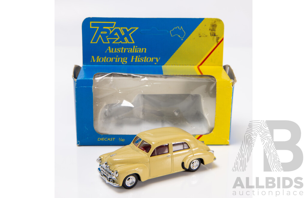 TRAX Holden FJ Sedan Desert Sand W Red Interior 8001 1:43 Scale Model Car