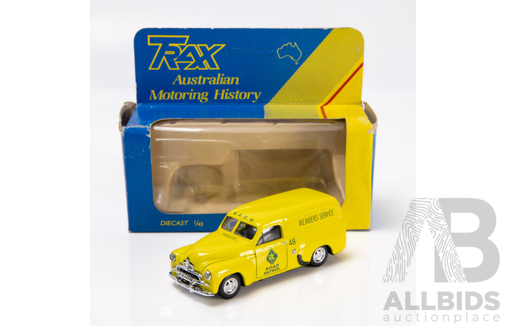 TRAX 1953 Holden FJ Panel Van RACV Road Service Yellow 8003R 1:43 Scale Model Car