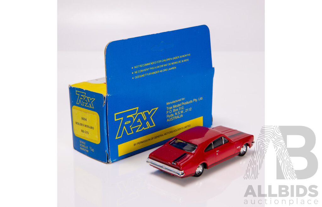 TRAX Holden HK Monaro GTS Deep Red 8004 1:43 Scale Model Car