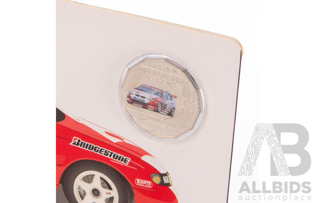 2018 50c Uncirculated Coin - 2001 Holden Commodore VX Mark Skaife - Pair (2)