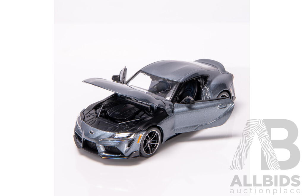 Maisto Special Edition 2022 Toyota Supra GR A90 Metallic Grey 1:24 Scale Model Car - New