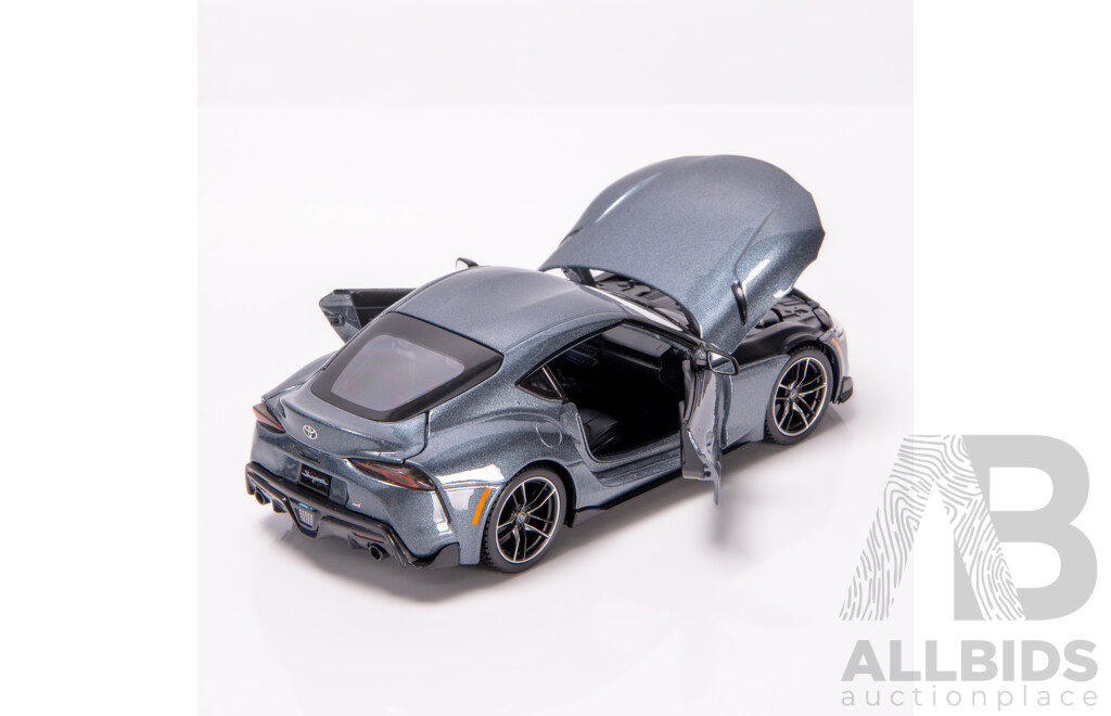 Maisto Special Edition 2022 Toyota Supra GR A90 Metallic Grey 1:24 Scale Model Car - New