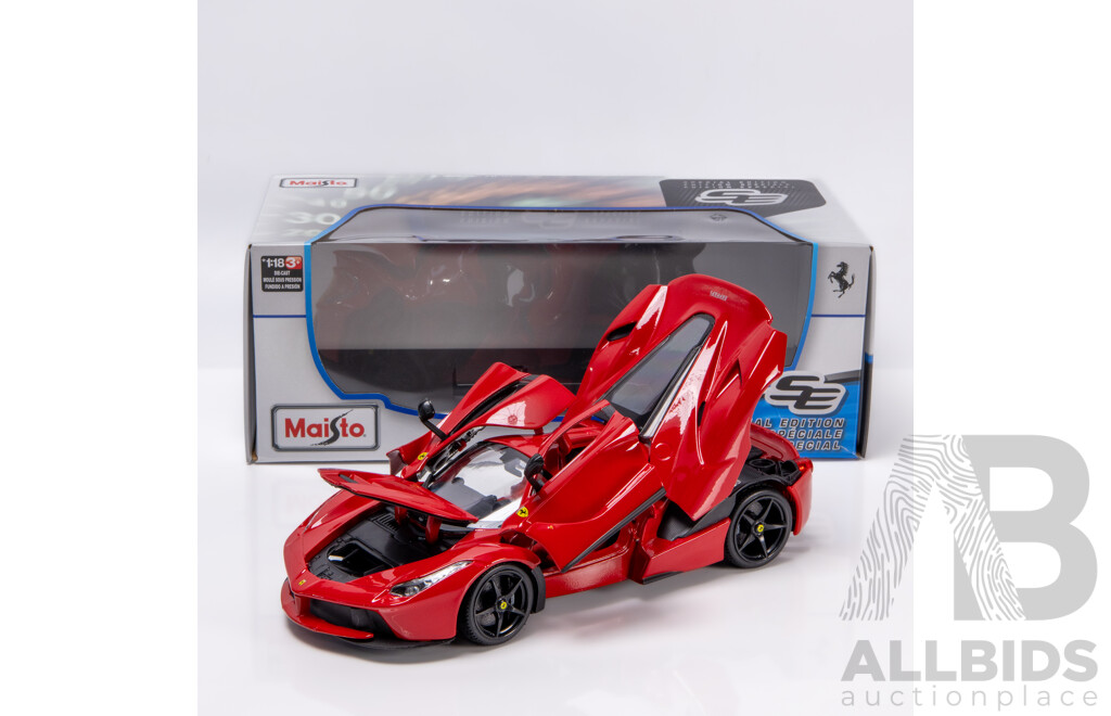 Maisto Special Edition Ferrari LaFerrari Rosso Corsa Red 1:18 Scale Model Car - New