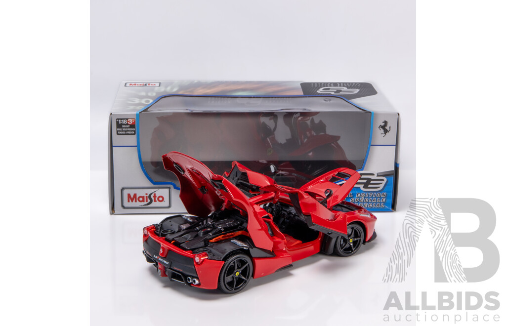 Maisto Special Edition Ferrari LaFerrari Rosso Corsa Red 1:18 Scale Model Car - New