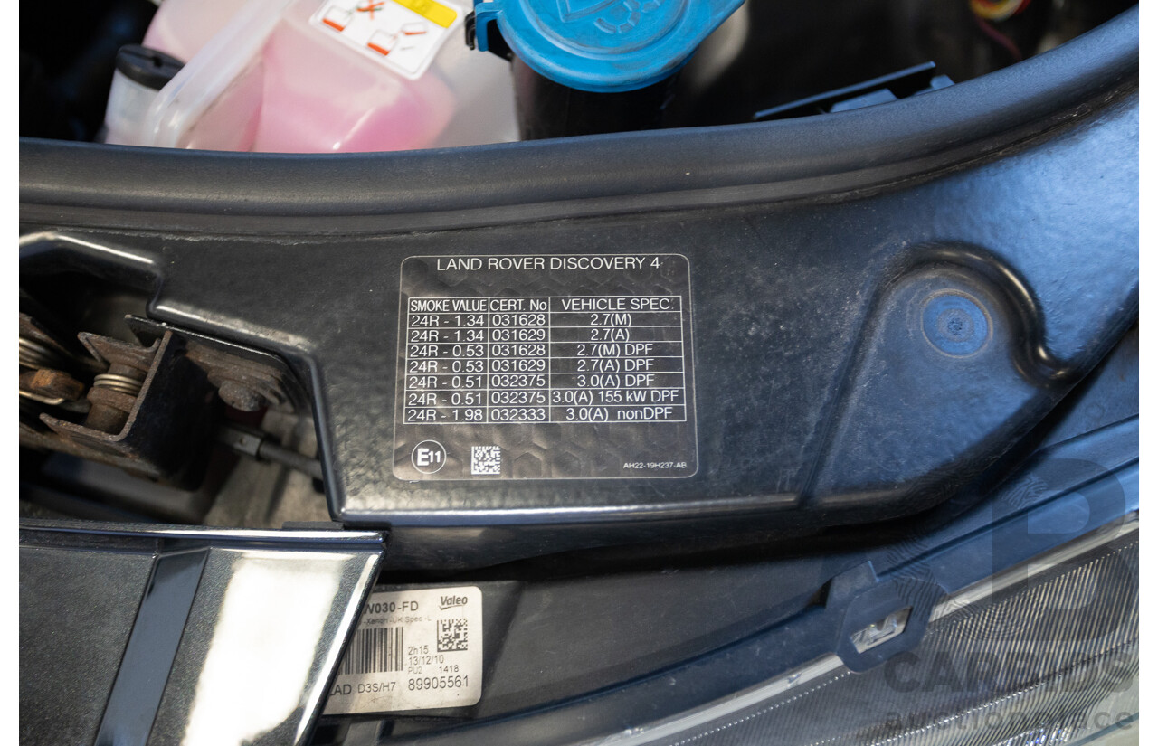 3/2011 Land Rover Discovery 4 TDV6 (4x4) MY11 4D Wagon Santorini Black Turbo Diesel 2.7L - 7 seater