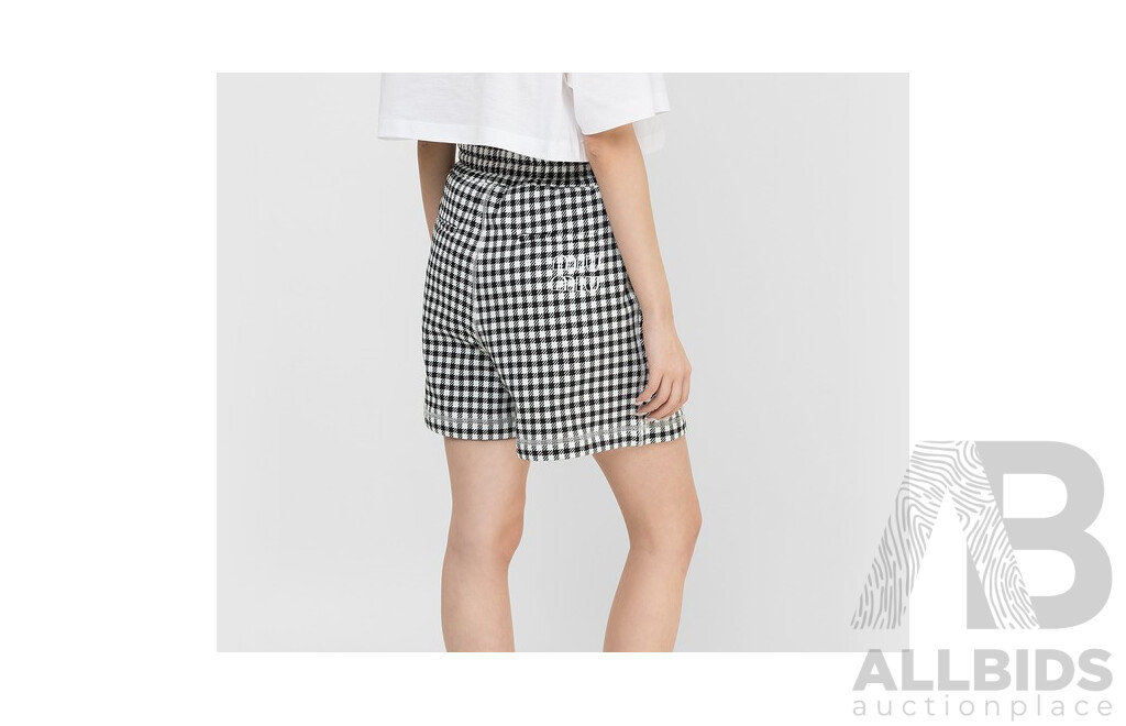 Shorts in Pattern with Logo - Size 36 - Branded MIU MIU