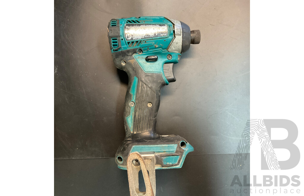 Three Makita Power Tools with Hand Tools in Milwaukee Carry Bag