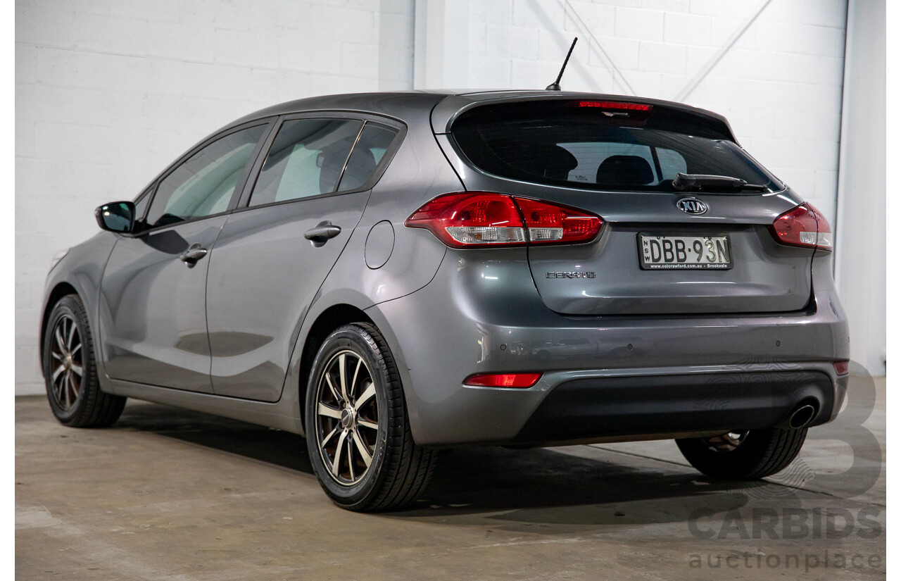 09/2015 Kia Cerato S (FWD) YD MY15 5d Hatchback Silky Silver Metallic 1.8L