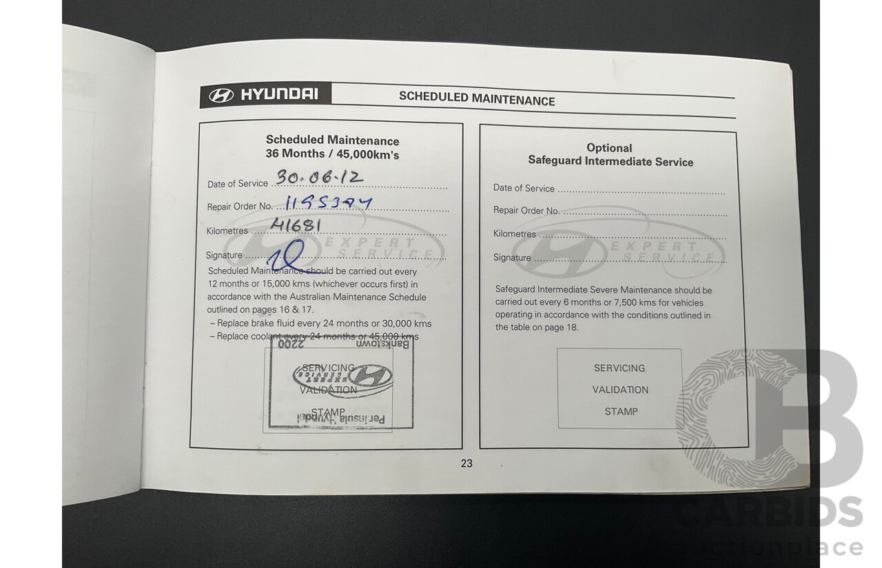 6/2009 Hyundai i30 SX 1.6 CRDi FD MY09 5d Hatchback Vivid Blue Turbo Diesel 1.6L