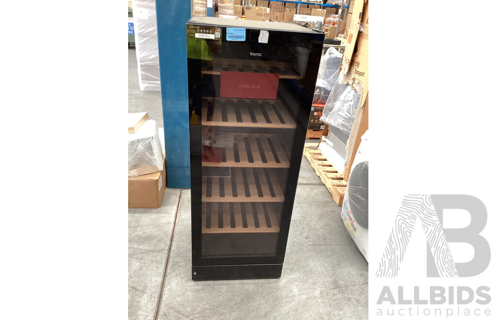 Vintec 148 Bottle Wine Cabinet - Black - ORP $3,299