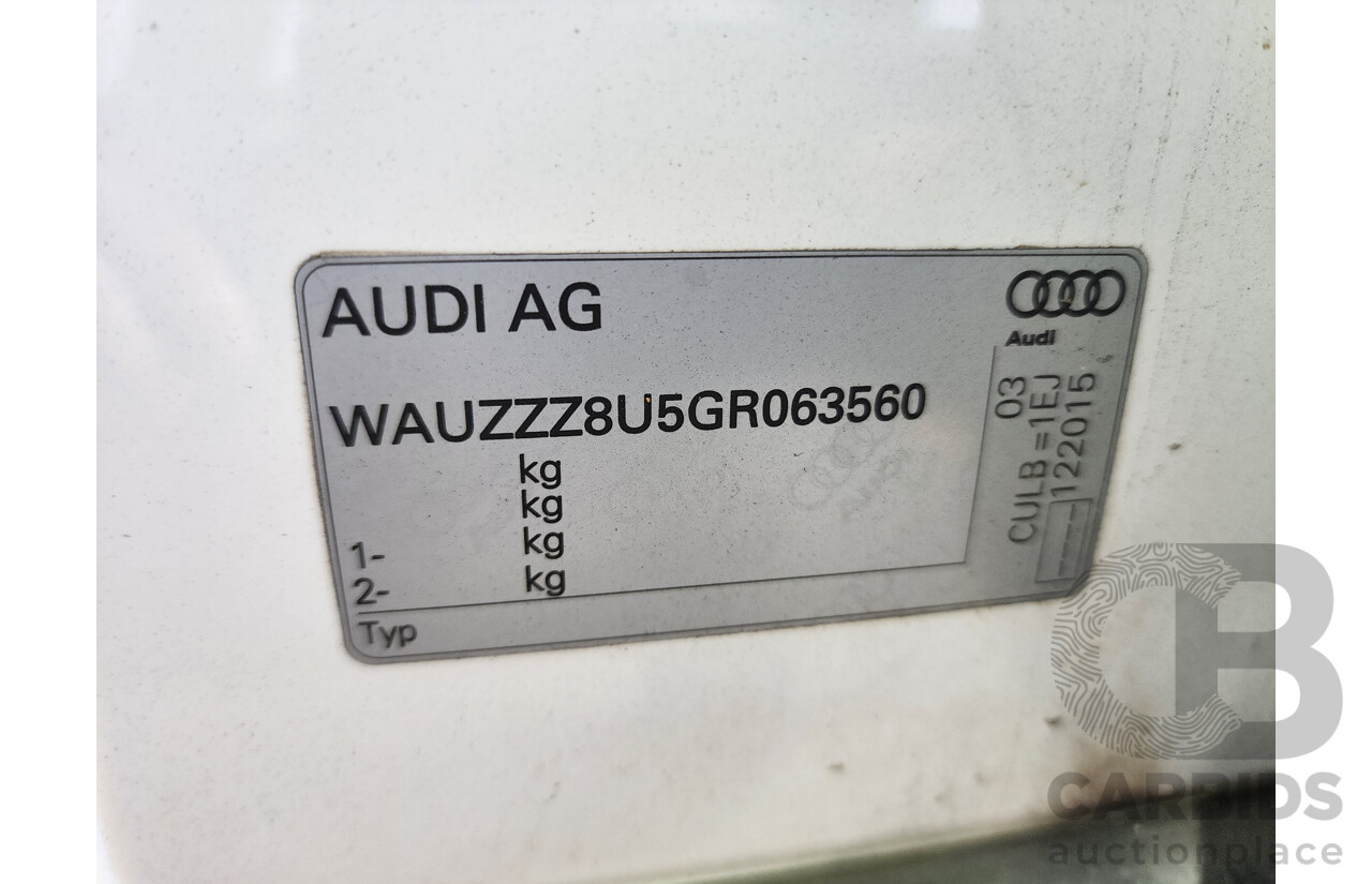 2/2016 Audi Q3 2.0 TFSI Sport Quattro (132kw) 8U MY16 4d Wagon White 2.0L