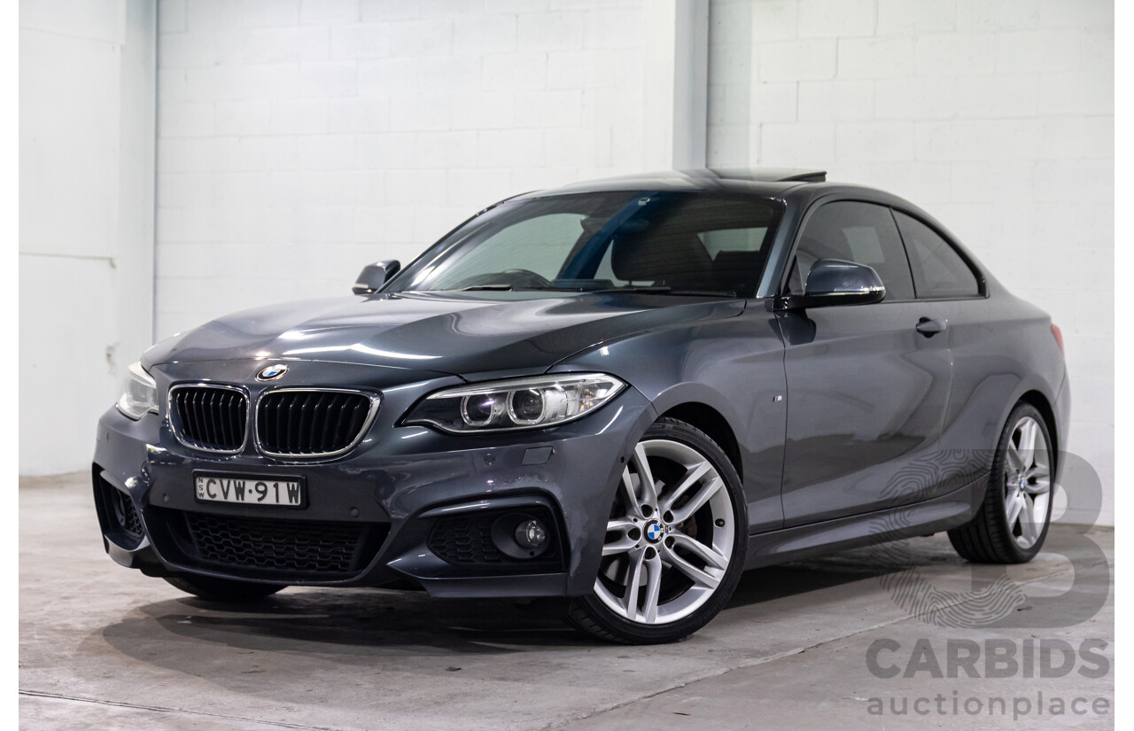 1/2015 BMW 220i M-Sport F22 2d Coupe Mineral Grey Metallic Turbo 2.0L
