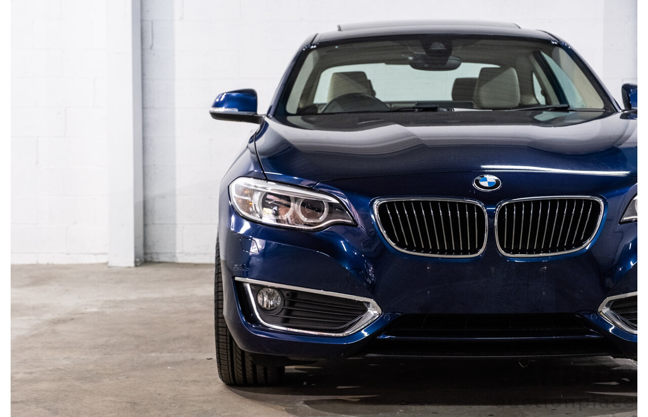 09/2017 BMW 230i Luxury Line (RWD) F22 MY17 2d Coupe Deep Sea Blue Metallic Turbo 2.0L